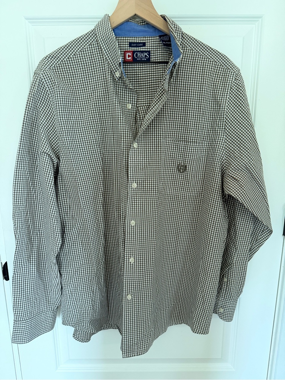 Chaps brown gingham men’s button down